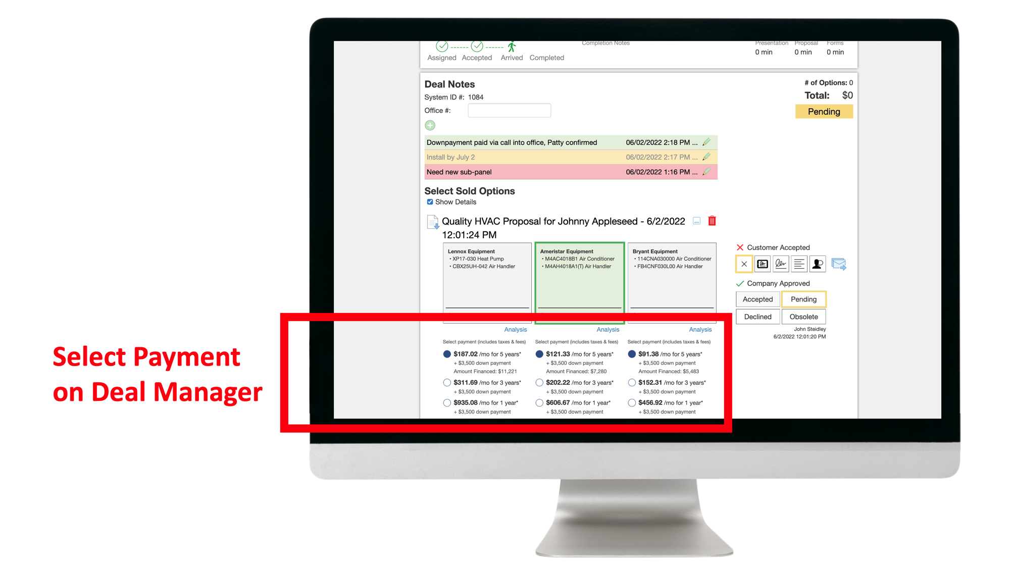 R9 blog Select Payment on Deal Manager